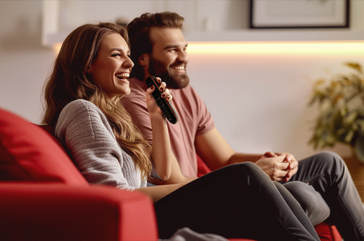 couple watching tv